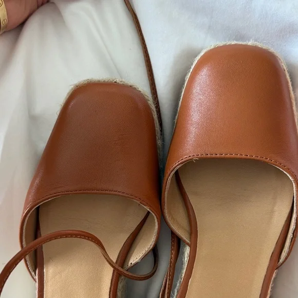 Dark Tan Espadrille Wedge Sandals - Castaner 35 EXCELLENT condition - Picture 8 of 15